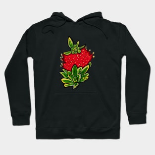 Australian Native Floral - Red Bottlebrush Flower Hoodie